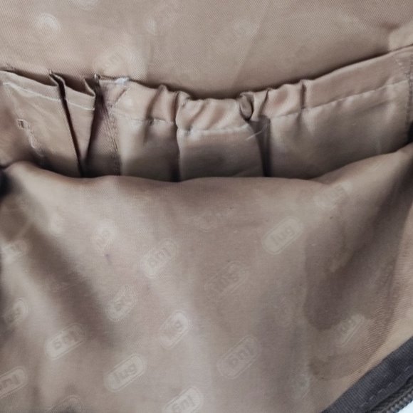 lug crossbody and hand bag traveller messenger purse brown textile fabric - Picture 10 of 12